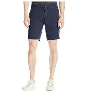 Tailor Vintage | Men's Flat Front Navy Blue Cotton Chino Shorts